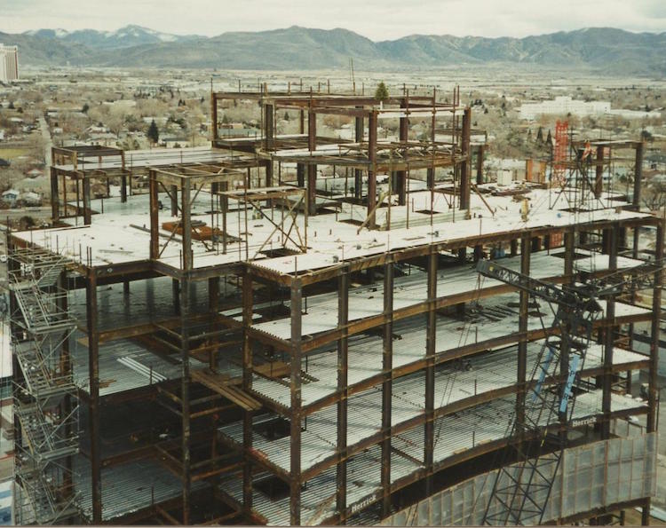 One of Forbes' projects, the Reno Federal Courthouse at Virginia Street & Liberty Way, under construction.